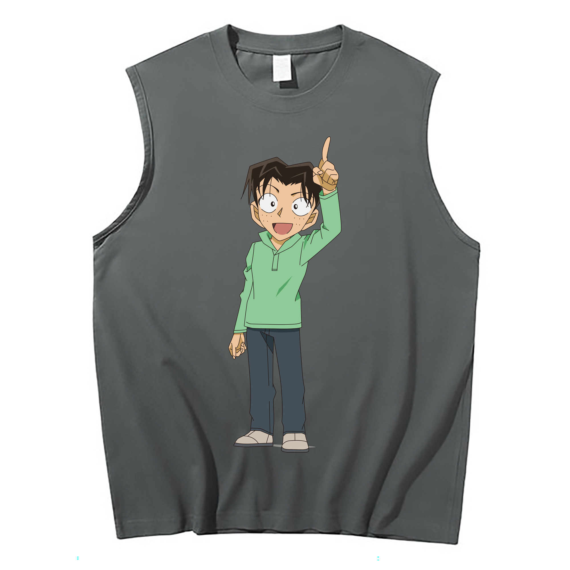 （画像用） 名探偵コナン 円谷 光彦 つぶらや みつひこ Detective Conan Mitch Tennyson コットン100％タンクトップ（フロントプリント）